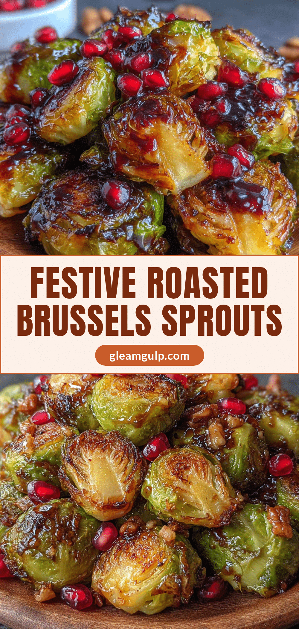 festive roasted brussels sprouts with pomegranate and balsamic recipe