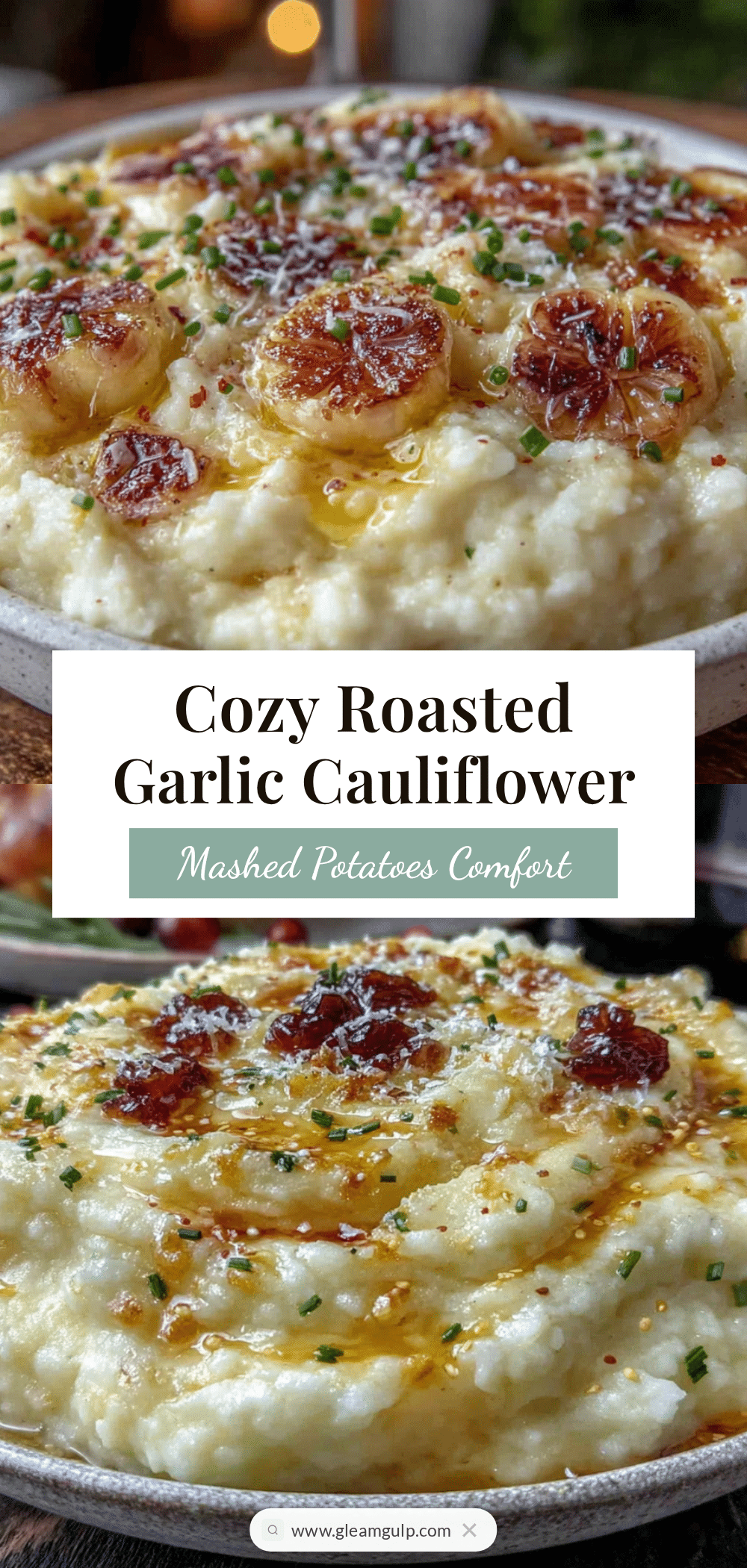 roasted garlic cauliflower mashed potatoes recipe